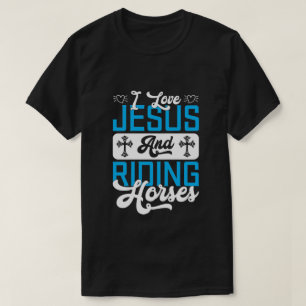 Klein Jezus paarden woordkunst T-shirt