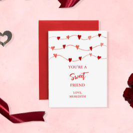 Klein Jij bent een Lieve Vriend Valentijnsdag Notitiekaartje