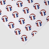 klein karmozijnblauw volleybalpatroon tissuepapier (Detail)