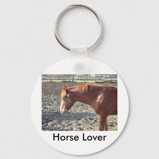 Klein kastanjebruin paard sleutelhanger (Voorkant)