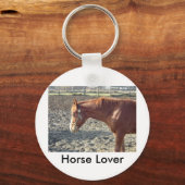 Klein kastanjebruin paard sleutelhanger (Voorkant)
