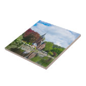 Klein kasteel bij het meer in Brugge, België Tegeltje (Zijkant)