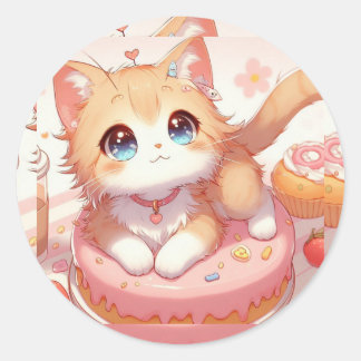Klein Kat Ronde Sticker