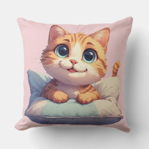 Klein Katje Op Kussen Voor Huisdecoratie Voor Katt