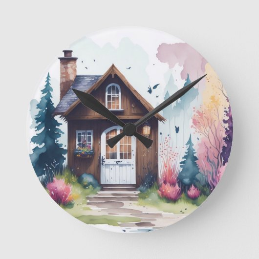 Klein katoen in de wandklok van het beemdje (Voorkant)