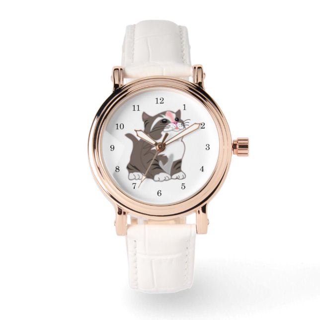 Klein Kattenhorloge Cadeau Horloge (Voorkant)