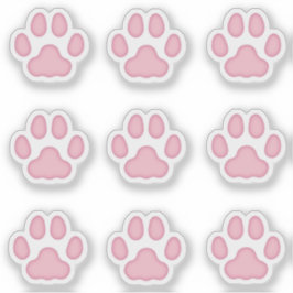 Klein kattenschild Drukt roze dierenstickers Sticker