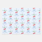 Klein kersenblauw grillig Baby shower Inpakpapier Vel (Voorkant 3)