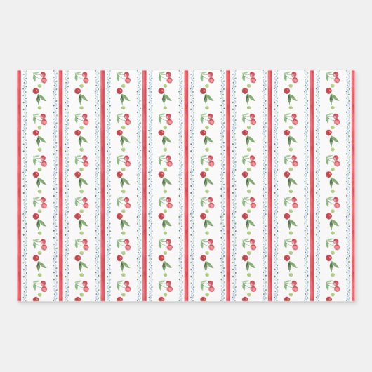 Klein kersenblauw grillig Baby shower Inpakpapier Vel (Voorkant 2)