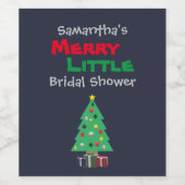 Klein Kerst Bruidsfeestje Wijn Etiket (Enkel label)