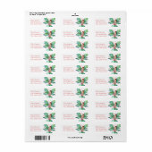 Klein Kerst Elfje Retouradreslabel Etiket (Full Sheet)