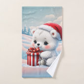 Klein Kerst polar beer Bad Handdoek (Handdoek)
