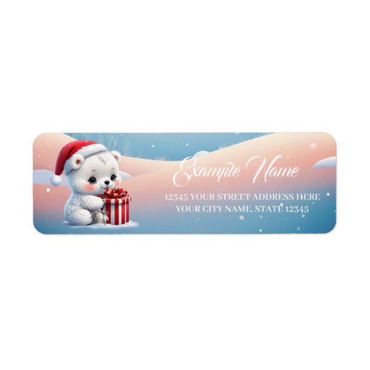 Klein Kerst polar beer Etiket (Voorkant)