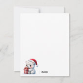 Klein Kerst polar beer Feestdagenkaart (Achterkant)