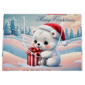 Klein Kerst polar beer Groot Cadeauzakje (Voorkant)