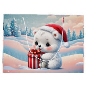 Klein Kerst polar beer Groot Cadeauzakje (Achterkant)