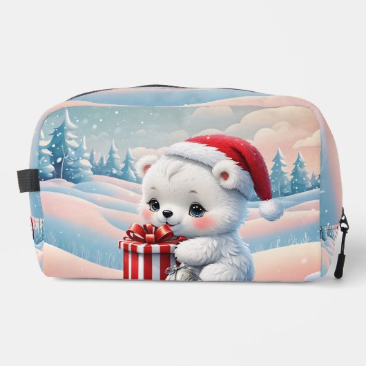 Klein Kerst polar beer Toilettasje (Voorkant)