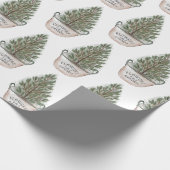 Klein Kerstboompatroon Cadeaupapier (Hoek)
