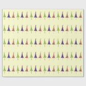 Klein kerstboompatroonpapier cadeaupapier (Vlak)