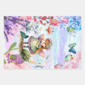 klein kerstcadeautje voor verjaardagsdagstaart inpakpapier vel (Voorkant)