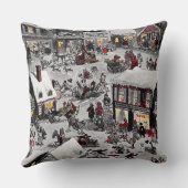 Klein kerstdorp kussen (Achterkant)