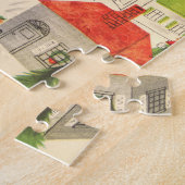 Klein kerstdorp legpuzzel (Zijkant)