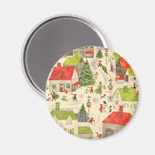 Klein kerstdorp magneet (Voorkant / Achterkant)