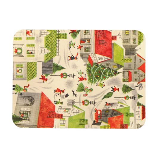 Klein kerstdorp magneet (Horizontaal)