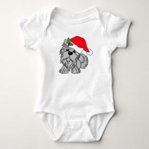 Klein kerstfeest Doggie Baby Jersey Bodysuit