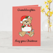 Klein kerstklep kaart (Gele Bloem)