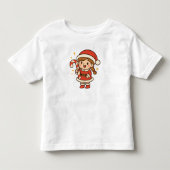 Klein Kerstmanmeisje met Kerststok Kinder Shirts (Voorkant)