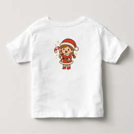 Klein Kerstmanmeisje met Kerststok Kinder Shirts