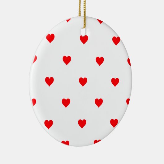 Klein kerstrood pokstip hoort bij sneeuwwit keramisch ornament (Rechts)