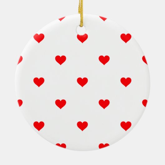 Klein kerstrood pokstip hoort bij sneeuwwit keramisch ornament (Achterkant)