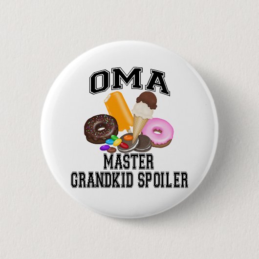 Klein kind Bederft Oma Ronde Button 5,7 Cm (Voorkant)