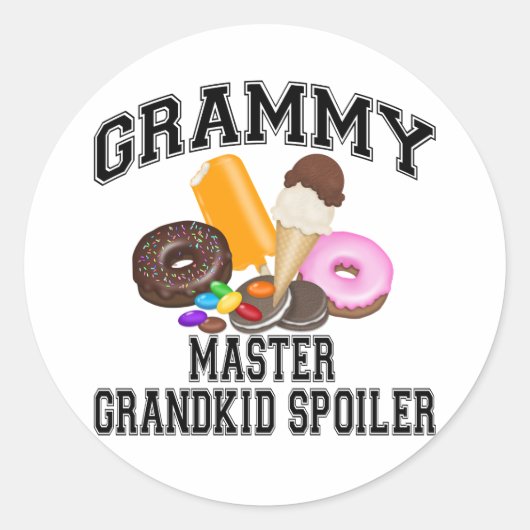 Klein kind Grammy bederf Ronde Sticker (Voorkant)