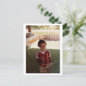 Klein Kind in rood Briefkaart (Staand voorkant)
