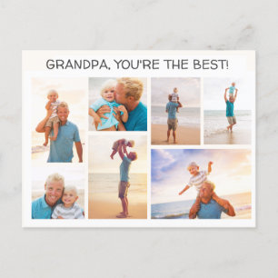 Klein kind Opa Je bent de beste 7 foto collage  Briefkaart