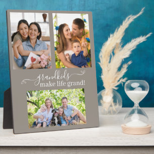 Klein kinderen maken het leven grand 3 foto collag fotoplaat