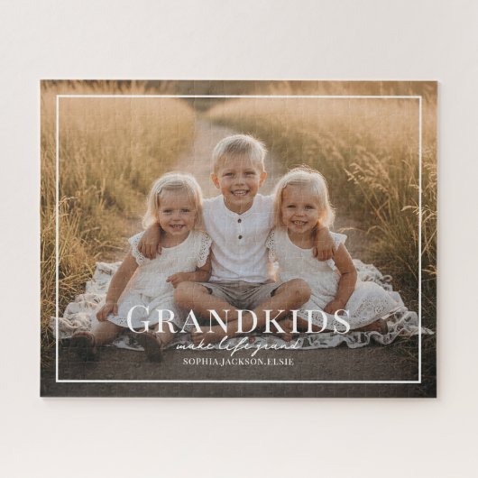 Klein kinderen maken het leven grand Geschenk voor Legpuzzel (Horizontaal)