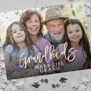Klein Kinderen Maken Het Leven Groot Foto Legpuzzel