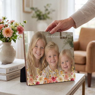 Klein Kinderen Maken Het Leven Prachtig Bloem Foto Fotoplaat