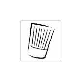 Klein klassiek traditioneel chef-Pet - hoog elegan Rubberstempel (Afrduk)
