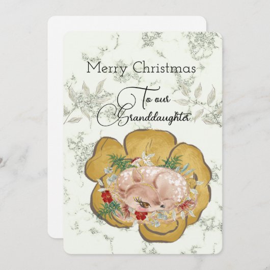 Klein kleindochter Kleine kerstwens (Voorkant / Achterkant)