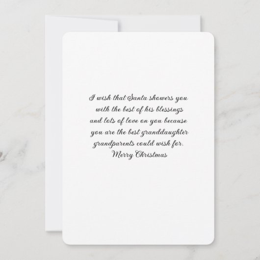 Klein kleindochter Kleine kerstwens (Achterkant)