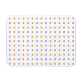 Klein, kleurrijk patroon roze blauwe gele magneet (Horizontaal)