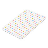 Klein, kleurrijk patroon roze blauwe gele magneet (Linkerzijde)