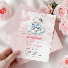 Klein Knuffel Beertje Baby Shower Uitnodiging Clou