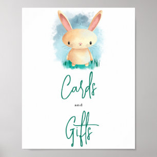 Klein knuffel Konijn - kaarten en cadeaus Poster
