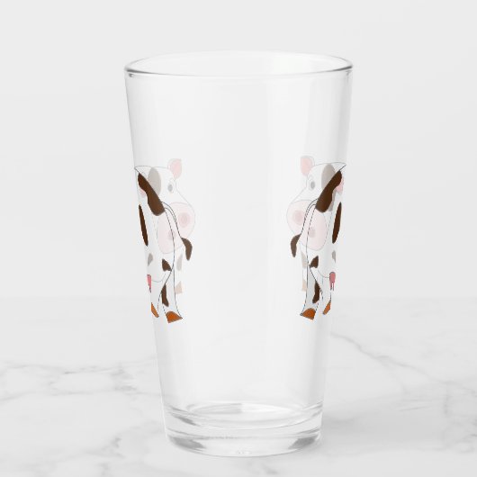 Klein Koe glascadeau Glas (Rechts)